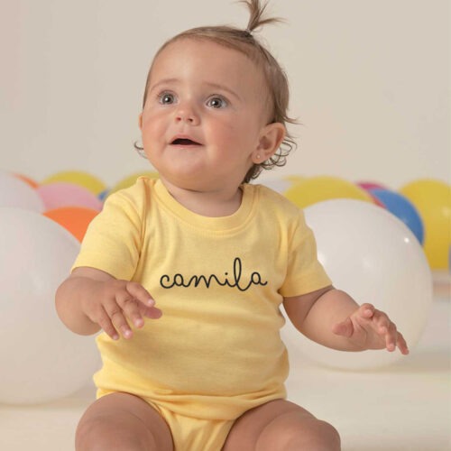 Body Personalizado manga corta para bebé