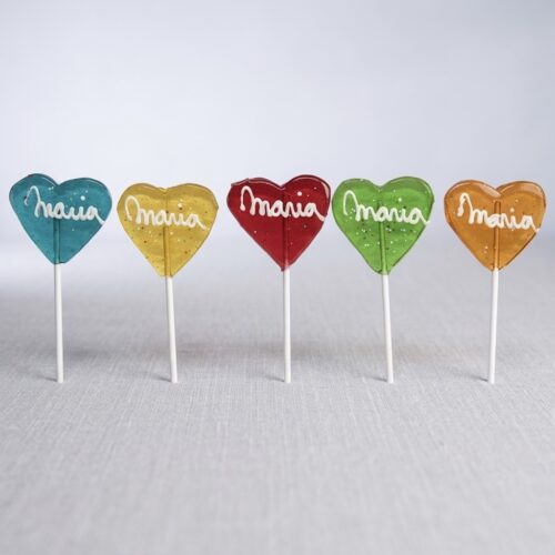 Piruleta Corazón Grande personalizado