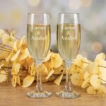 Set de 2 copas de champán personalizadas