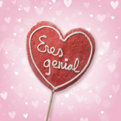 Piruleta corazón personalizada XL